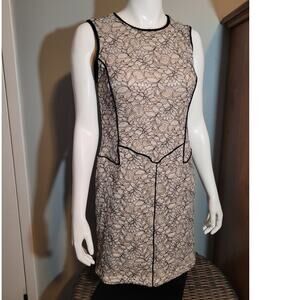 ECI New York Ivory Black Floral Lace Dress Sz XL Romantic Castlecore Victorian
